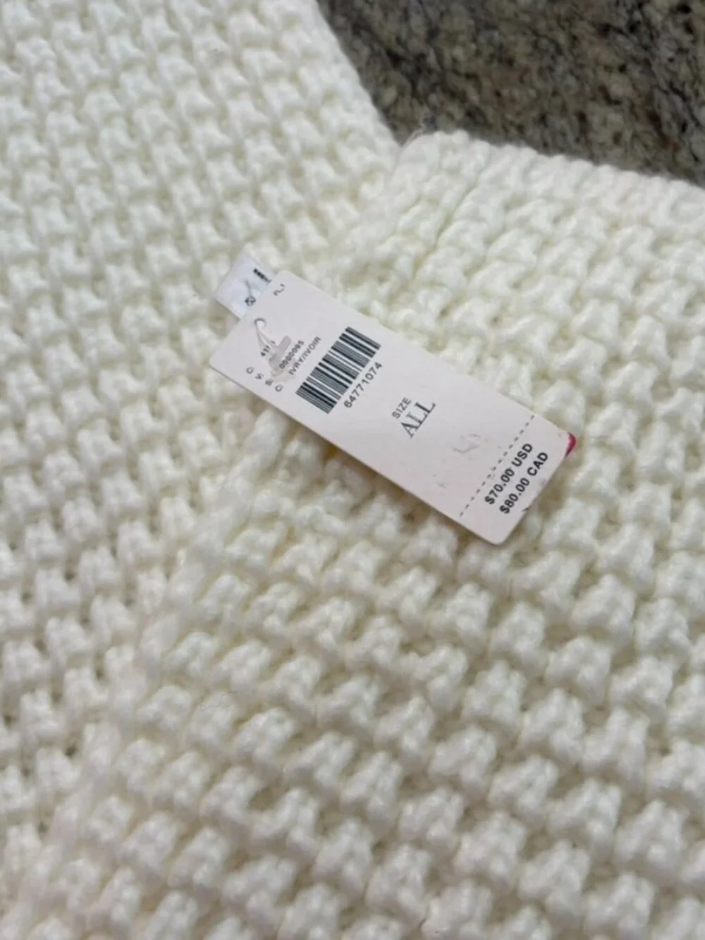 NWT By Anthropologie Knit Scarf Ivory